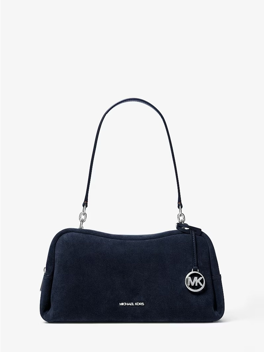 Michael Kors Navy Suede Shoulder Bag